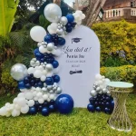 Single Board Customized Balloons Backdrop 4 By 6 Ft